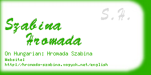 szabina hromada business card